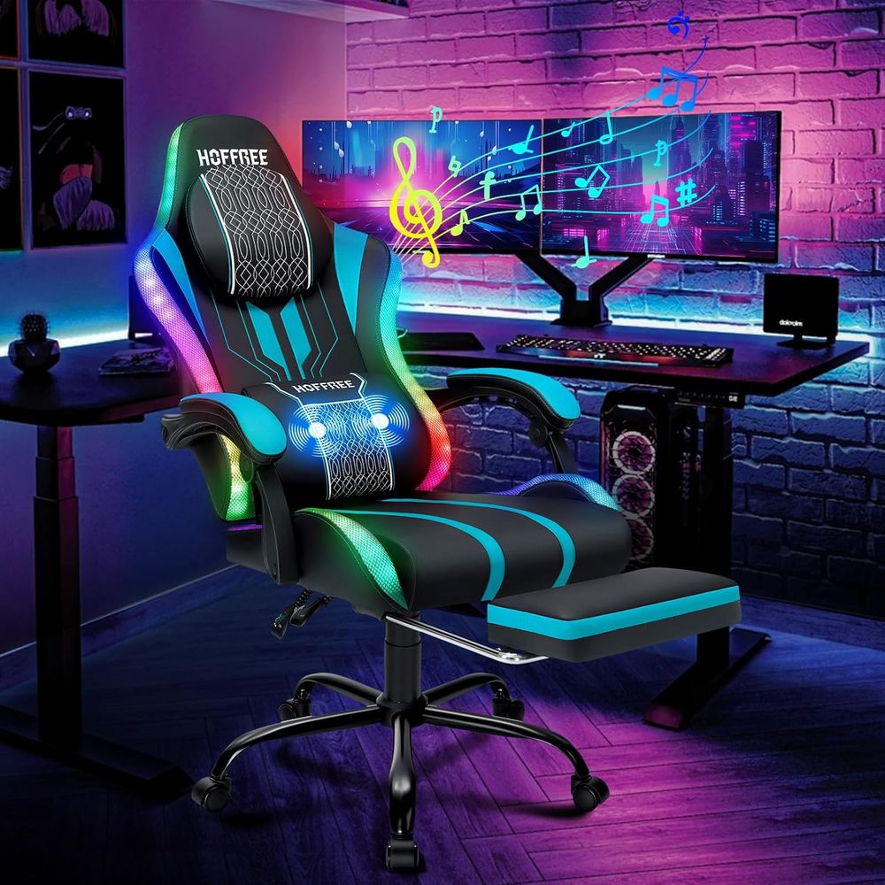 Speakers - Sedia da Gaming con Luci LED,