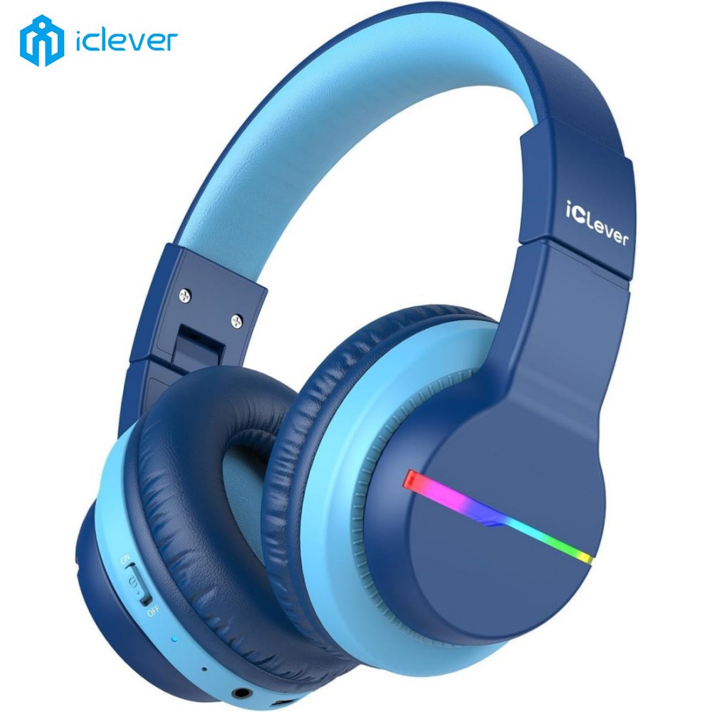 Anc Wireless Over Ear Headphones - iClever BTH12, cuffie Bluetooth per bambini,