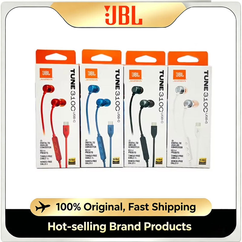 Type C Wired Earphones With Mic - Cuffie In-ear Cablate JBL Tune310C USB-C,